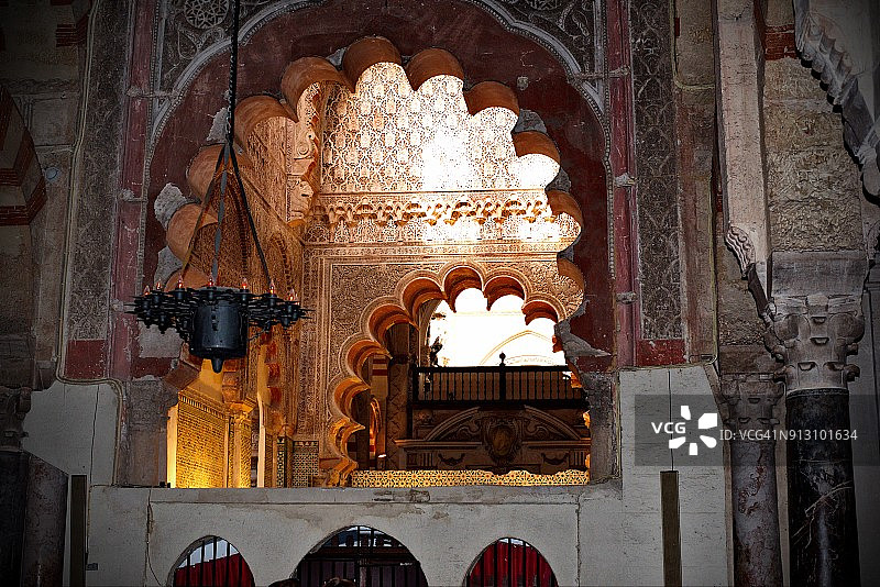 西班牙科尔多瓦清真寺内部，安达卢西亚图片素材