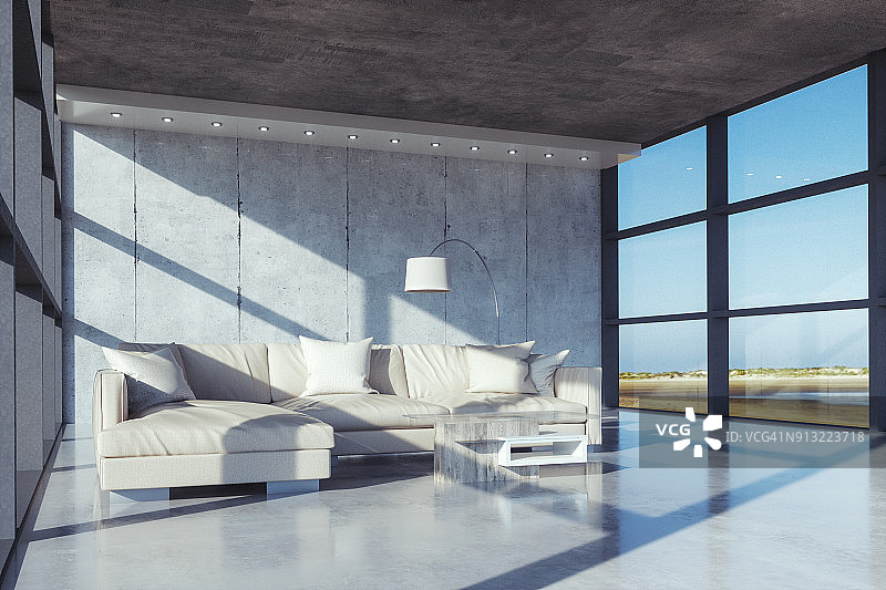 现代豪华海滨别墅图片素材