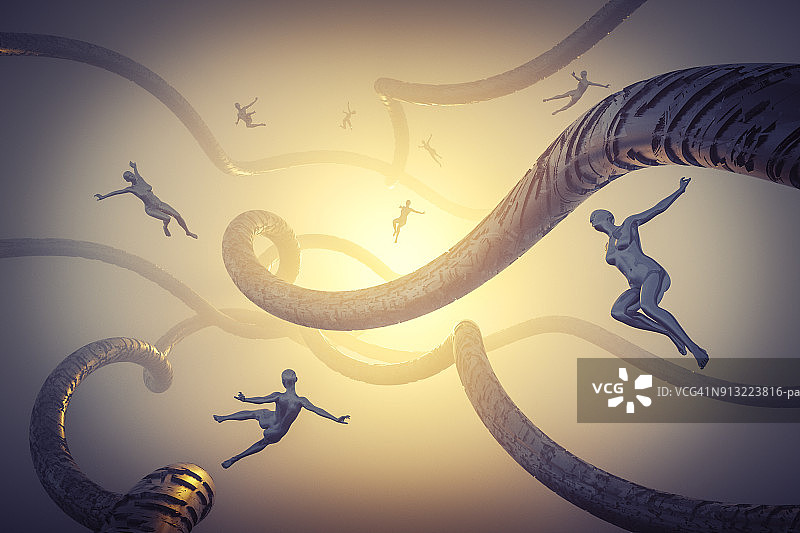 未来冬眠的赛博格图片素材