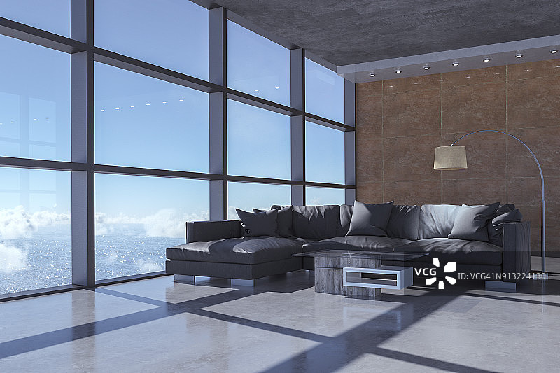 现代豪华海滨别墅图片素材