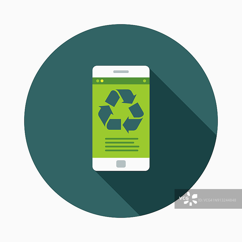电子产品回收扁平设计环保图标图片素材