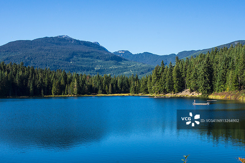 加拿大不列颠哥伦比亚省迷失湖周边的景观图片素材