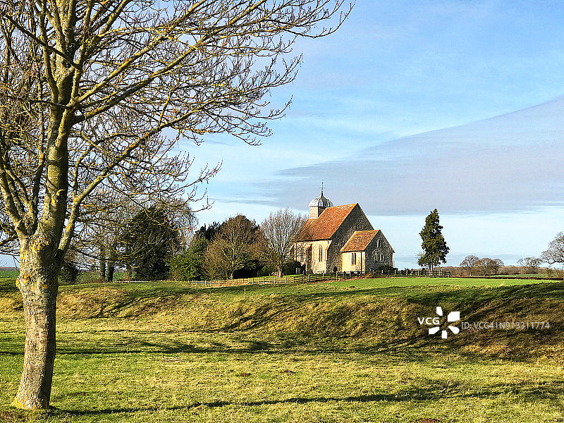 邦宁顿圣伦沃尔德教堂图片素材