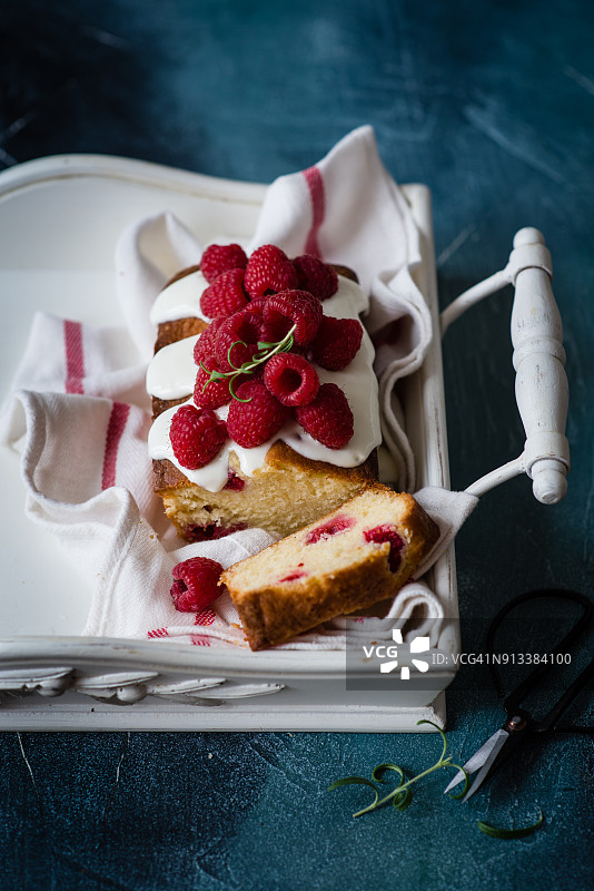 覆盆子蛋糕图片素材