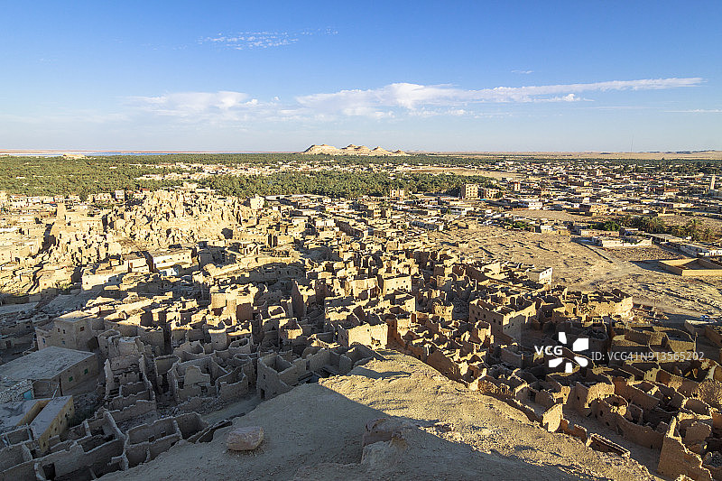 锡瓦绿洲全景图片素材