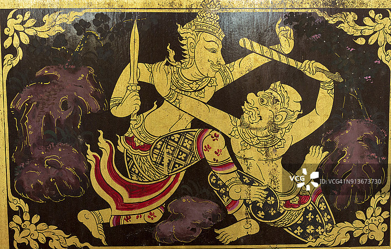 罗摩衍那泰国传统图案图片素材