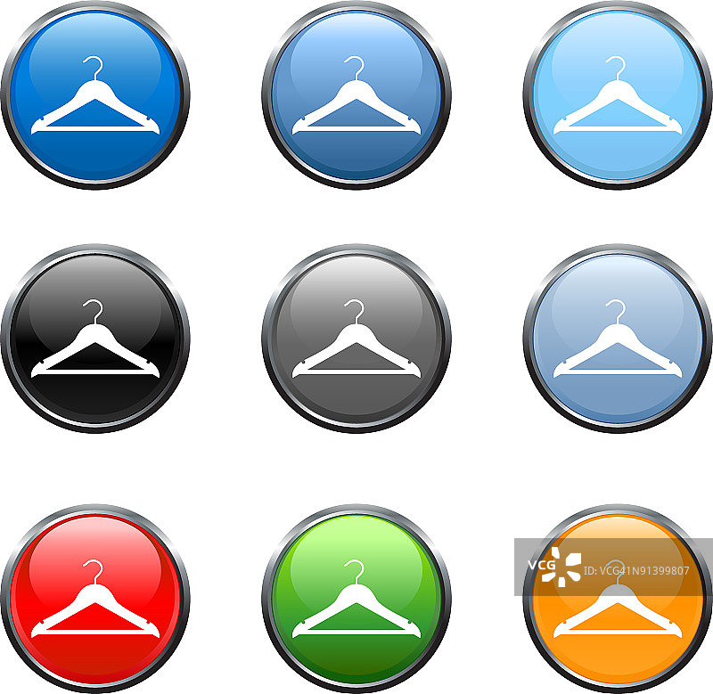 衣架免版税矢量艺术按钮图片素材