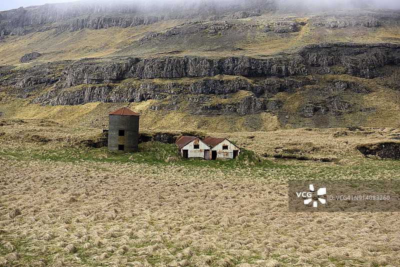 冰岛东部地区霍芬的农舍图片素材