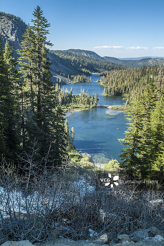 双子湖图片素材