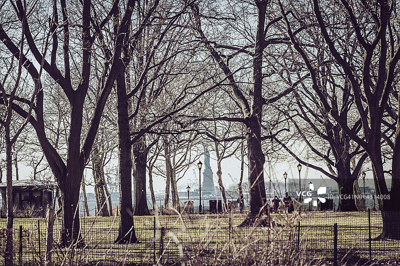 冬季的炮台公园图片素材