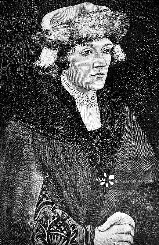 路德教牧师格哈特·沃尔克斯肖像 - 1896年图片素材