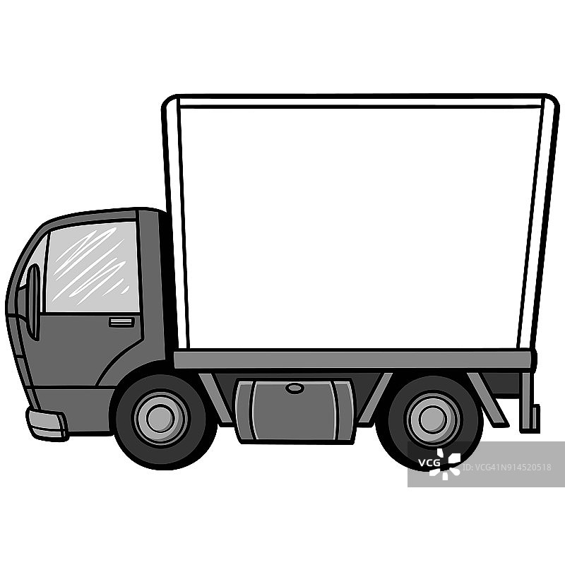 快递卡车插画图片素材