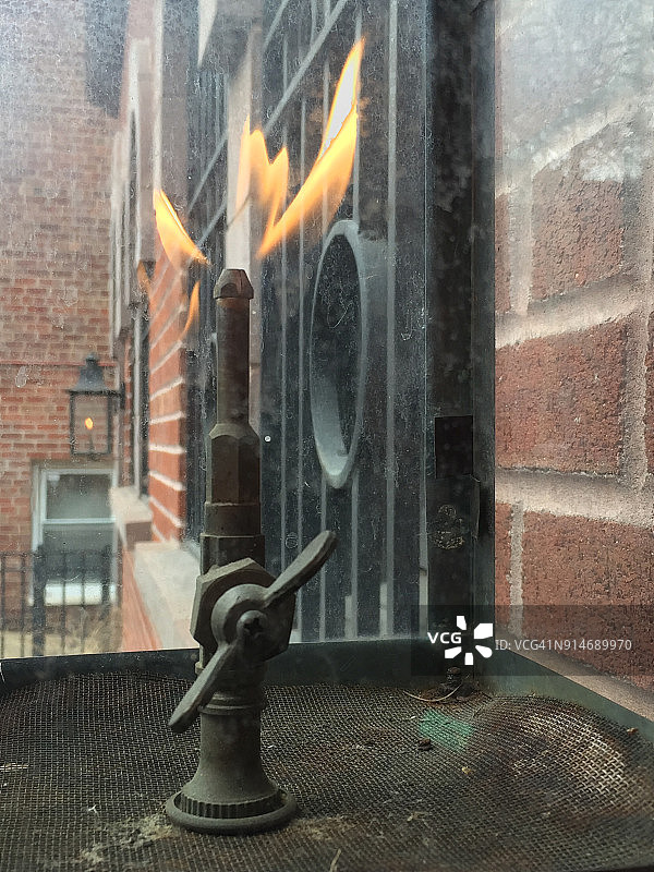 户外天然气灯照明图片素材