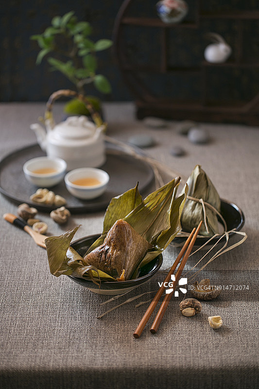 中国美食糯米粽子图片素材