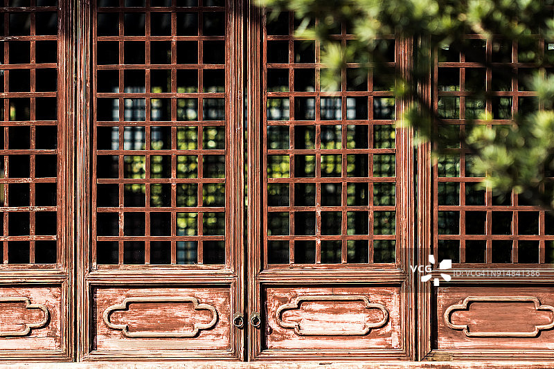 中国传统建筑的门图片素材