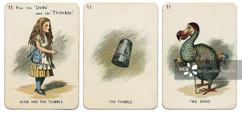 1898年《爱丽丝梦游仙境》扑克牌套装11图片素材
