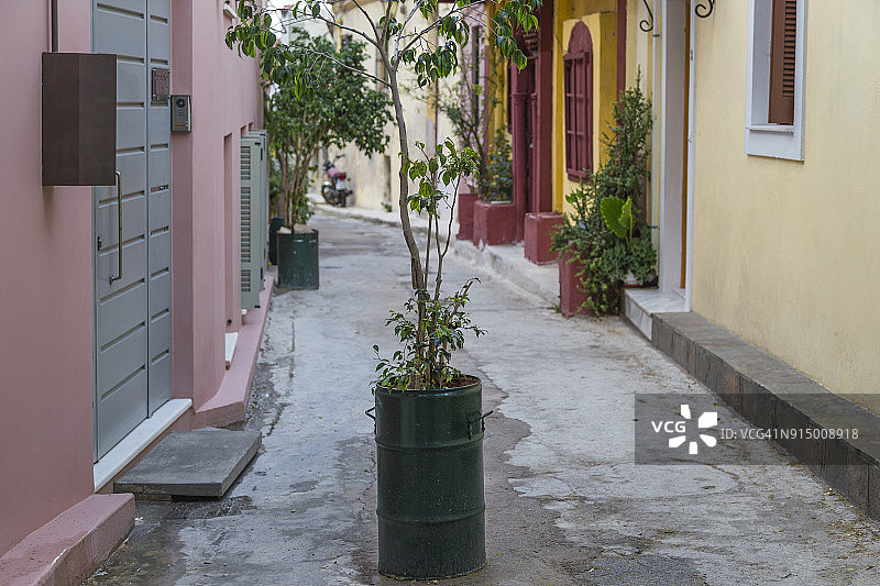 雅典老城区普拉卡图片素材