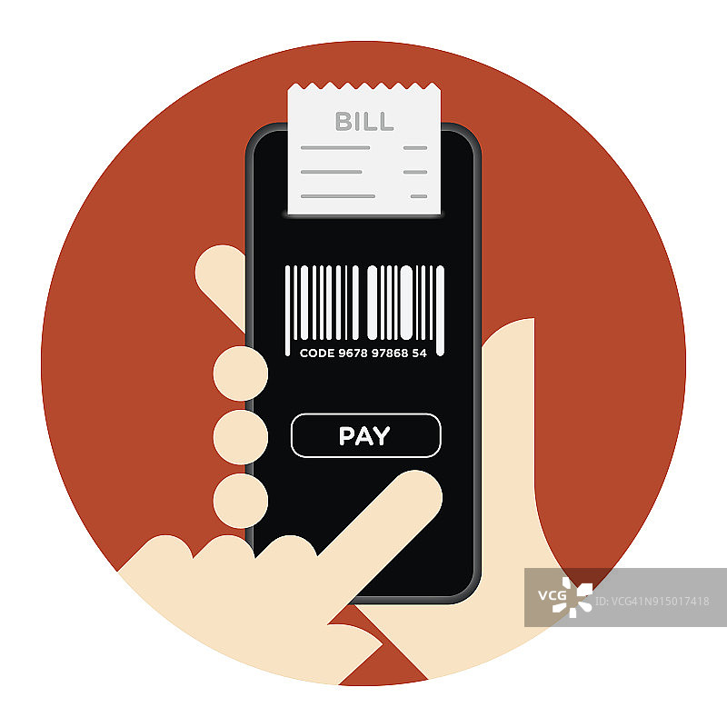 在手机屏幕上网购图片素材