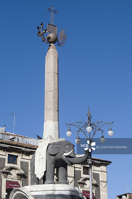 卡塔尼亚的大象喷泉图片素材