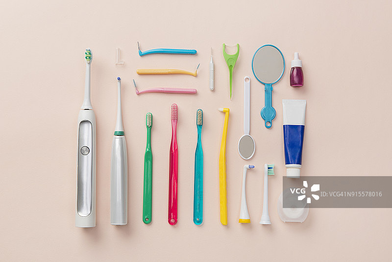 牙科物品拆解风格图片素材