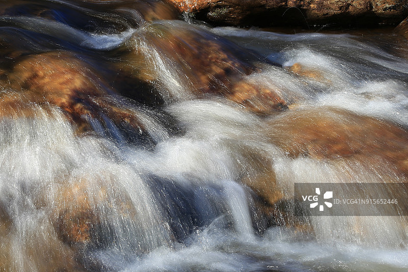 流淌瀑布的特写图片素材