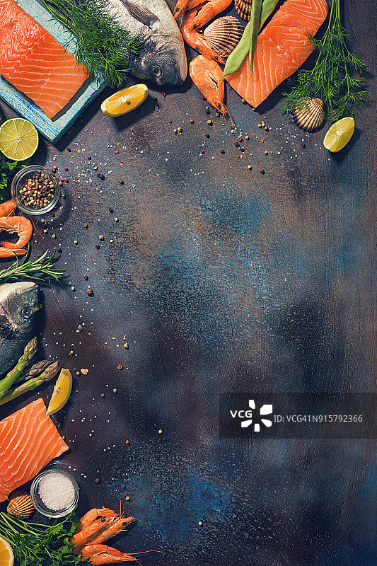 新鲜海鲜背景图片素材