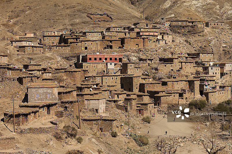 阿特拉斯山脉的传统村庄图片素材