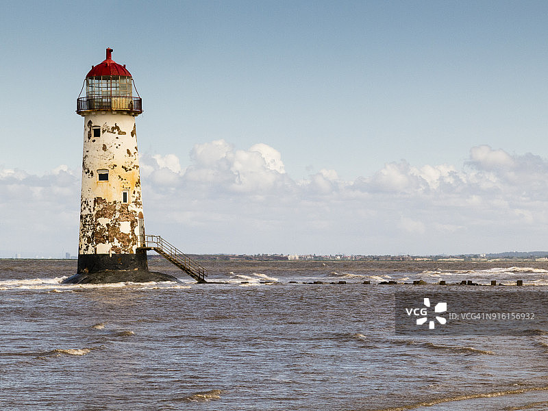 威尔士海岸小径：彭萨恩至切斯特的艾尔灯塔图片素材