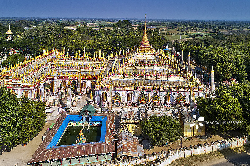 缅甸蒙育瓦的千佛寺图片素材