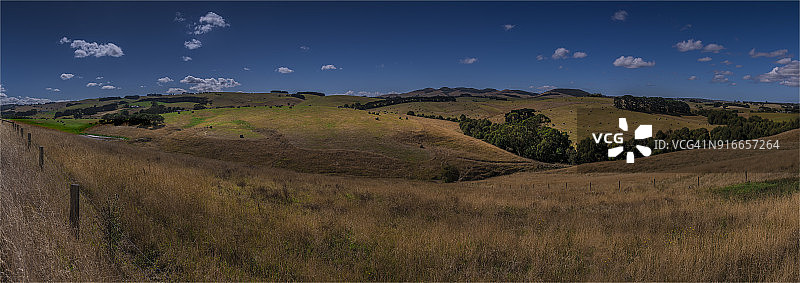 南吉普斯兰，鱼溪，福尔斯路的乡村景色图片素材