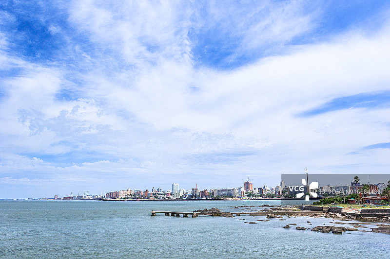 乌拉圭蒙得维的亚天际线影像图片素材