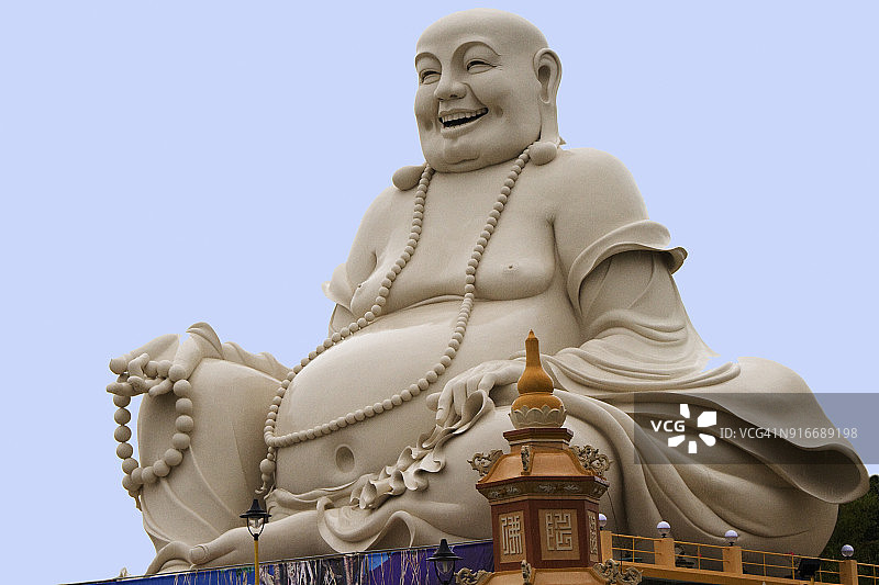 维恩特朗寺的巨型快乐佛像图片素材