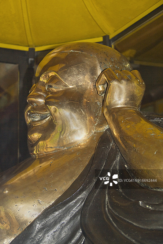 欢笑佛像特写图片素材