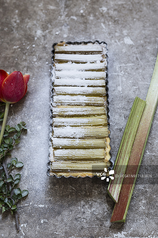 糖霜大黄馅饼图片素材