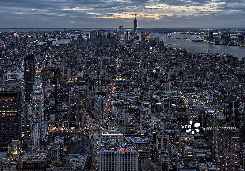 曼哈顿航拍图片素材