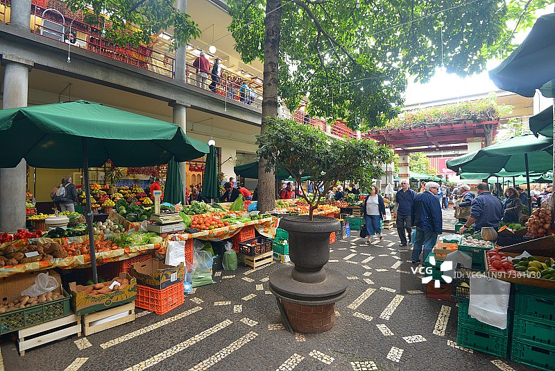 葡萄牙马德拉岛的典型市场图片素材