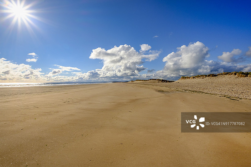苏格兰东北部的洛西茅斯东海滩图片素材