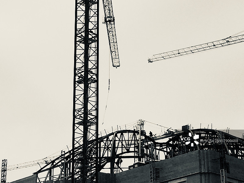 建筑起重机，德克萨斯州，沃斯堡图片素材