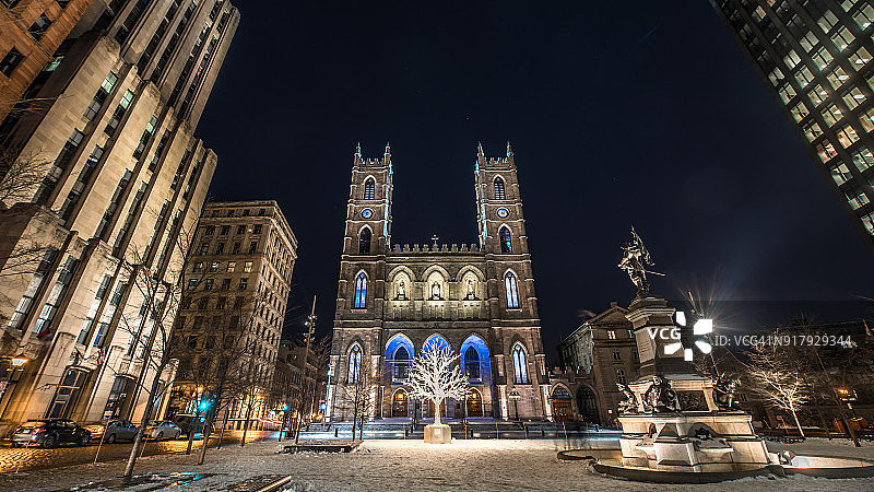 蒙特利尔魁北克圣母大教堂图片素材