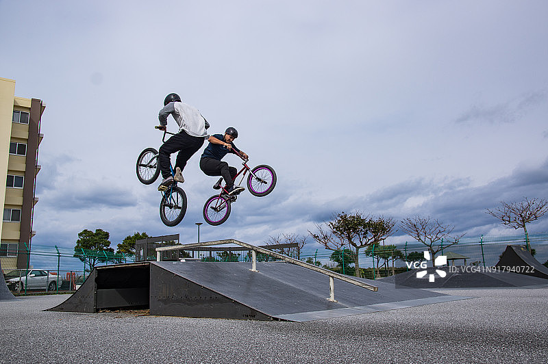 BMX骑手，日本冲绳图片素材