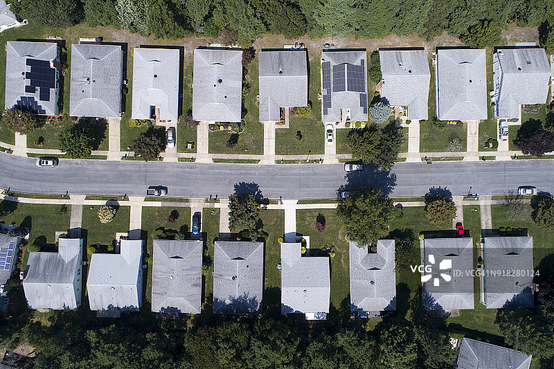 房屋排鸟瞰图片素材