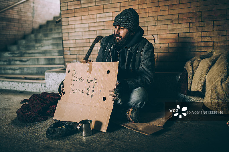 流浪汉需要帮助图片素材