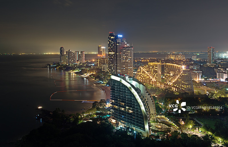芭堤雅城市鸟瞰图图片素材