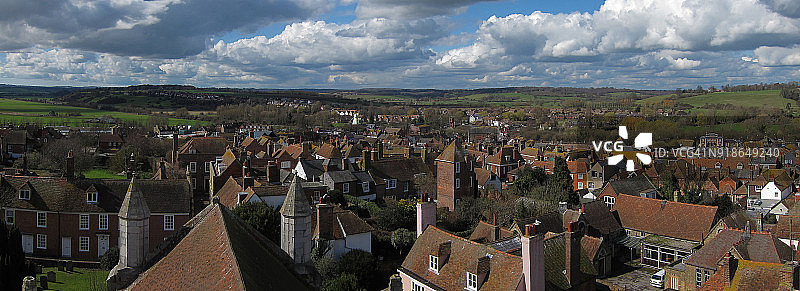 古朴村庄景色图片素材
