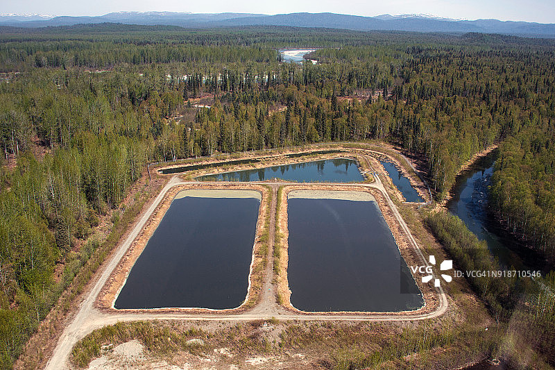 塔尔基特纳污水池航拍图图片素材