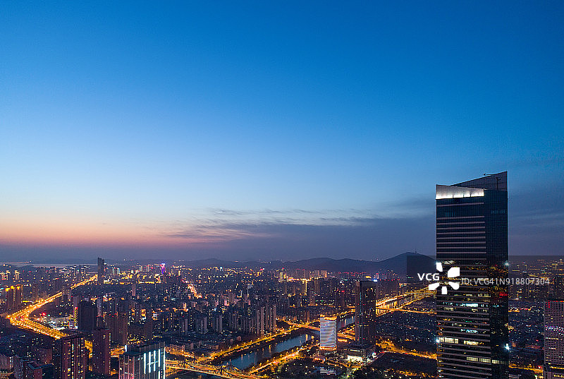 无锡市中心夜景图片素材