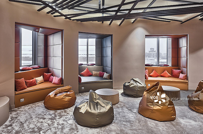 莫斯科新酒店大堂和休息区图片素材