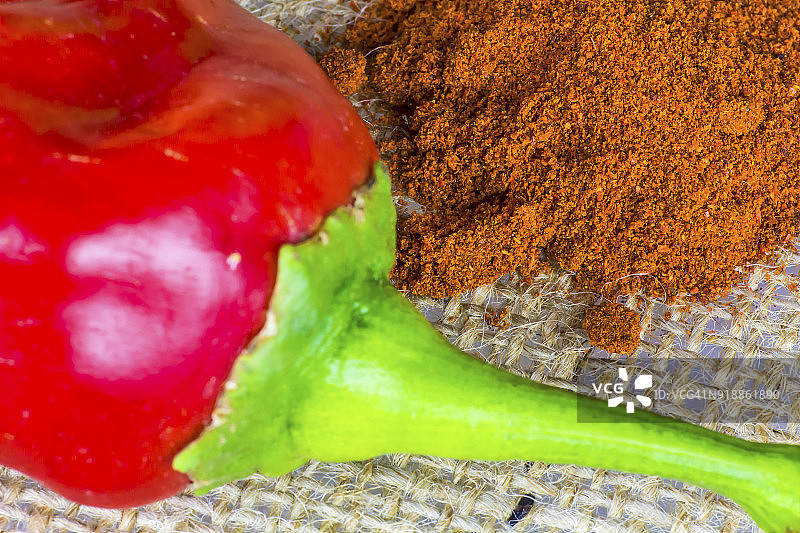 红色辣椒粉图片素材