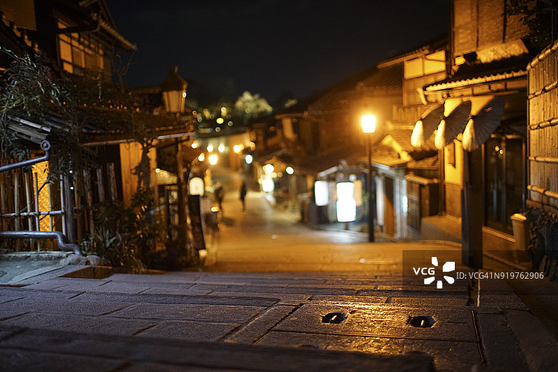 京都春季夜间祭典美景图片素材
