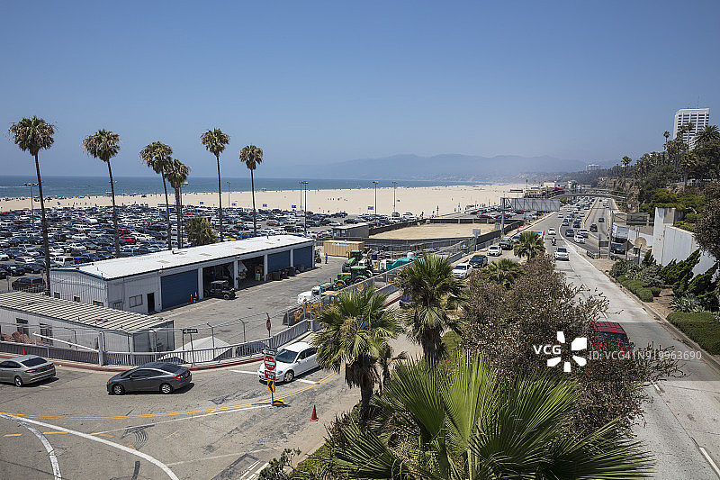 圣莫尼卡州立海滩景色图片素材